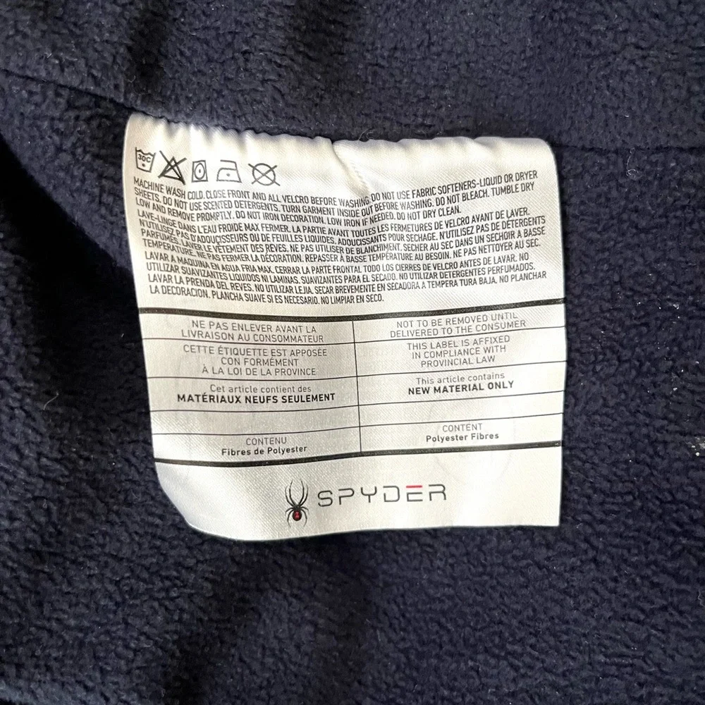 SPYDER Kids Little Boy Jacket size SMALL =  8 YRS Casual Cozy Winter  Navy Blue